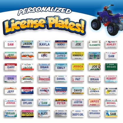 Personalized Louisiana License Plate for Bicycles, Kid's Bikes, Carts, Cars  or Trucks Version 2 